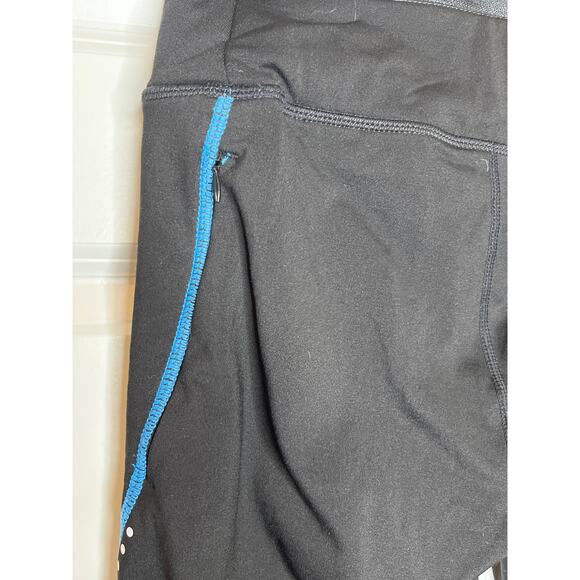 FitsT4 Sports NEW Black Riding Horse Equestrian Leggings Blue Details Small - Picture 5 of 9